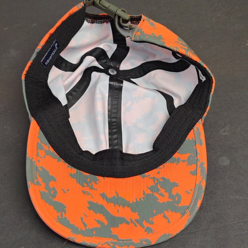Sealskinz Rain Hat Cap Strap Back Orange Grey AOP Duck Panel Packable Hiking - Picture 6 of 13